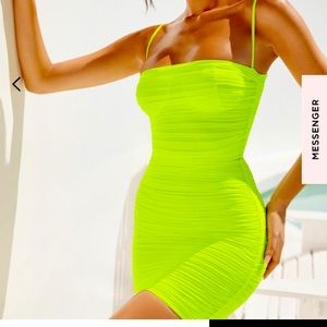 Lime Organaza Mesh dress